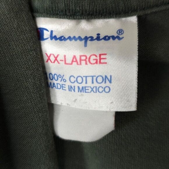 Vintage Green Bay Packers T Shirt Mens Szie 2XL Green 90s Hall Of Fame Champion - Picture 5 of 6